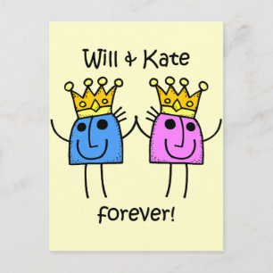 Cartão Postal Will e Kate