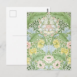 Cartão Postal Willam Morris Myrtle Garden Floral Classic