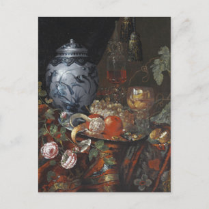 Cartão Postal Willem Kalf Ainda vive com o Posto holandês Faienc