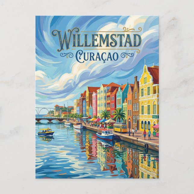 Cartão Postal Willemstad Curaçao (Frente)