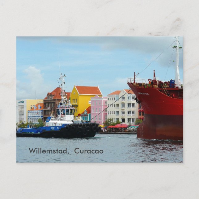 Cartão Postal Willemstad, Curacao (Frente)