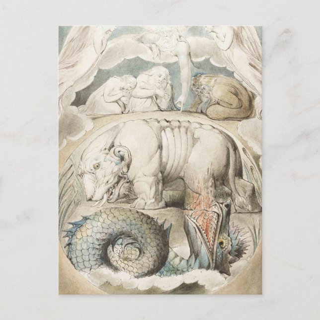 Cartão Postal William Blake Art Painting (Frente)