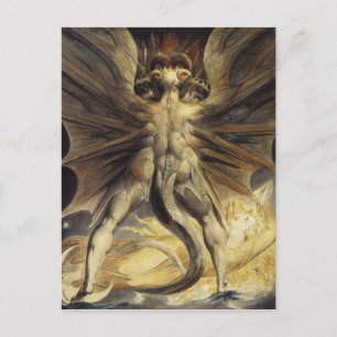 Cartão Postal William Blake - O Grande Dragão Vermelho e a Mulhe