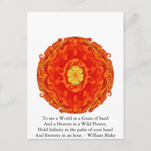 Cartão Postal William Blake Quote (Frente)