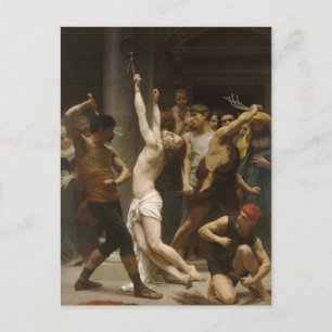 Cartão Postal William Bouguereau - Flagelação do Cristo de Jes