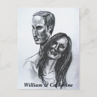 Cartão postal William & Catherine Wedding