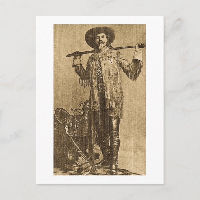 Cartão Postal William Cody - Frontiersman (Sepia) (Frente)