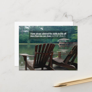 Cartão Postal William DeMille Inspirational Cote "Bite fora"