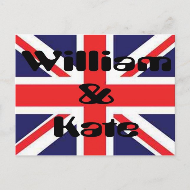Cartão Postal William e Kate (Frente)