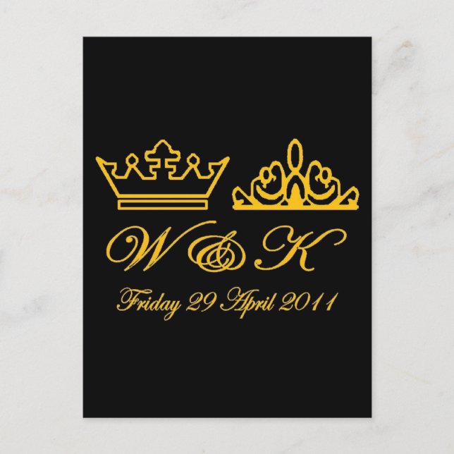 Cartão Postal William e Kate Royal Wedding (Frente)