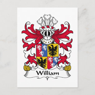 Cartão Postal William Family Crest
