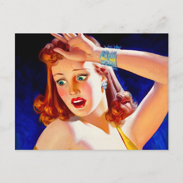 Cartão Postal William Fulton Soare: Menace Pulp Cobrir (Frente)