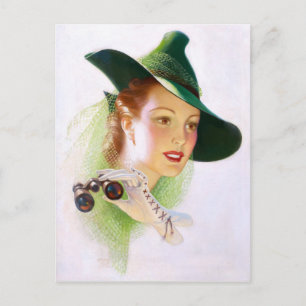 Cartão Postal William Fulton Soare: Mulher com Binocular