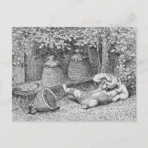 Cartão Postal William H. Beard - Cartaz picado por Bees