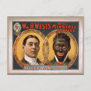 Cartão Postal William H. West, Big Minstrel Jubilee, Billy Van
