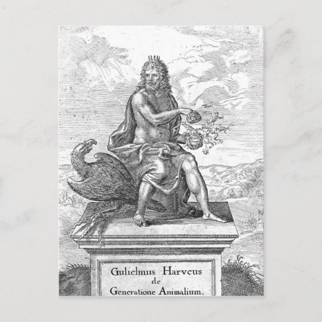 Cartão Postal William Harvey "De Generatione Animalium" (Frente)