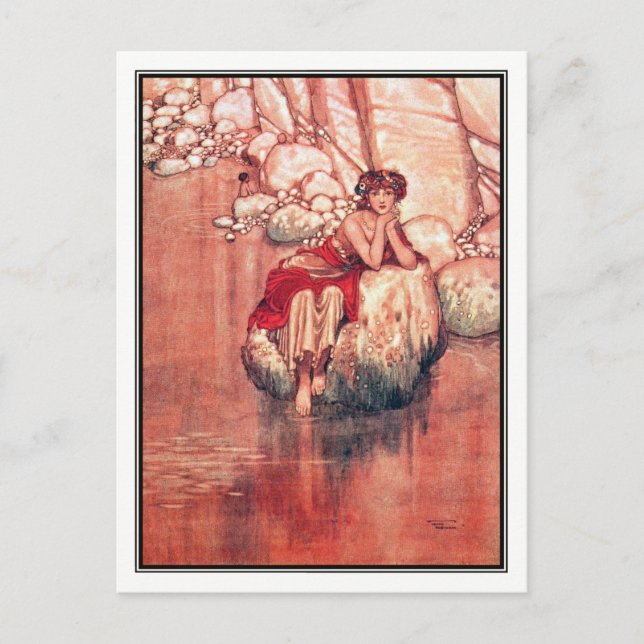 Cartão Postal William Heath Robinson - Os Bebês da Água (Frente)