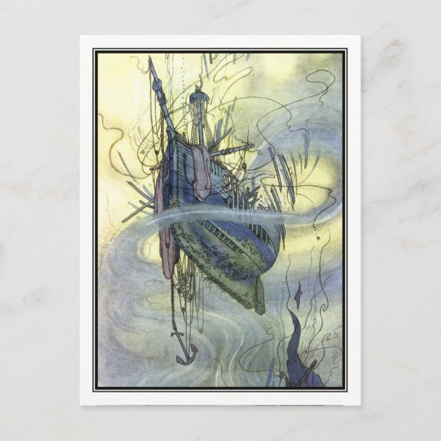 Cartão Postal William Heath Robinson - Vintage Shipreck (Frente)