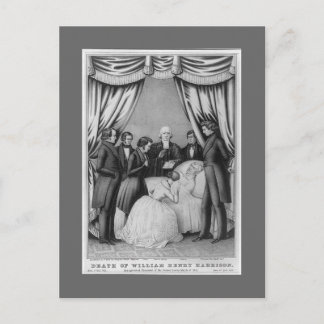 Cartão Postal William Henry Harrison - cama de morte