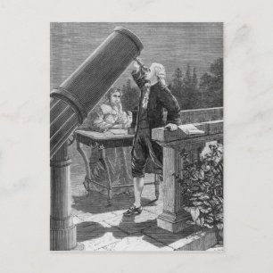 Cartão Postal William Herschel Descobre o Urano Planeta