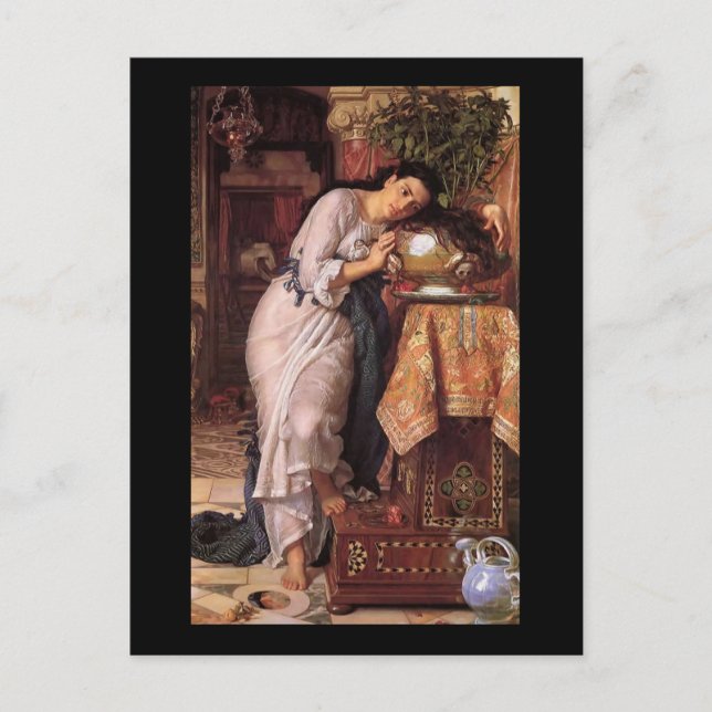 Cartão Postal William Holman Hunt Isabella e o Pote de Basil (Frente)