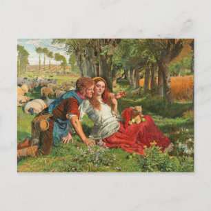 Cartão Postal William Holman Hunt, O Pastor Hireling, Amantes