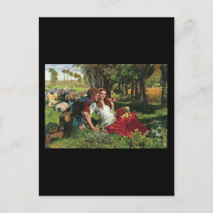 Cartão Postal William Holman Hunt The Hireling Shepherd