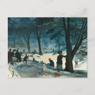 Cartão Postal William James Glackens Central Park Winter