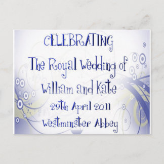 Cartão Postal William & Kate Royal Wedding Souvenir
