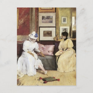 Cartão Postal William Merritt Chase A Freindly Call