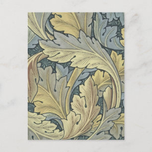 Cartão Postal William Morris Acanthus Deixa Arte Floral Nouveau