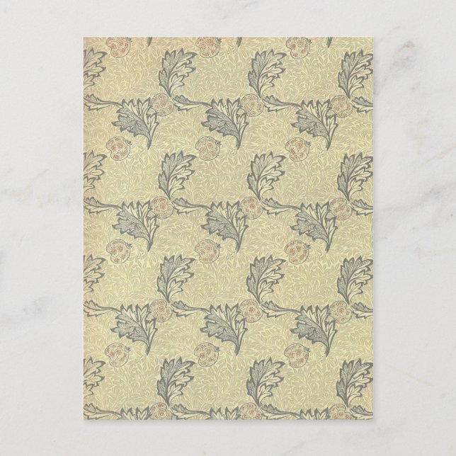 Cartão Postal William Morris Apple Design (Frente)