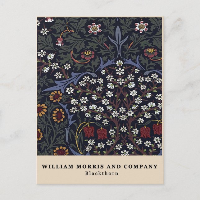 Cartão Postal William Morris Blackthorn (Frente)