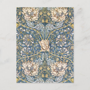 Cartão Postal William Morris Blue Floral