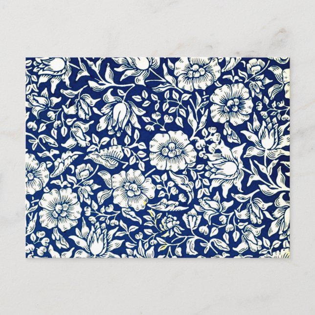 Cartão Postal William Morris - Blue Mallow (Frente)