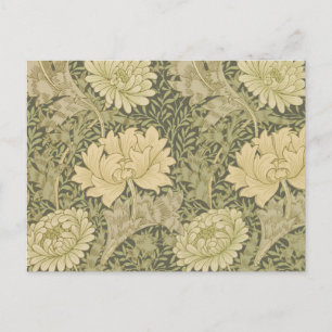 Cartão Postal William Morris Chrysantemum Soft Floral Design