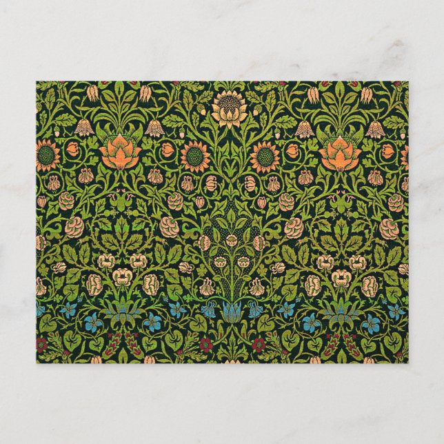 Cartão Postal William Morris - Columbine, dark green, Case-Mate (Frente)