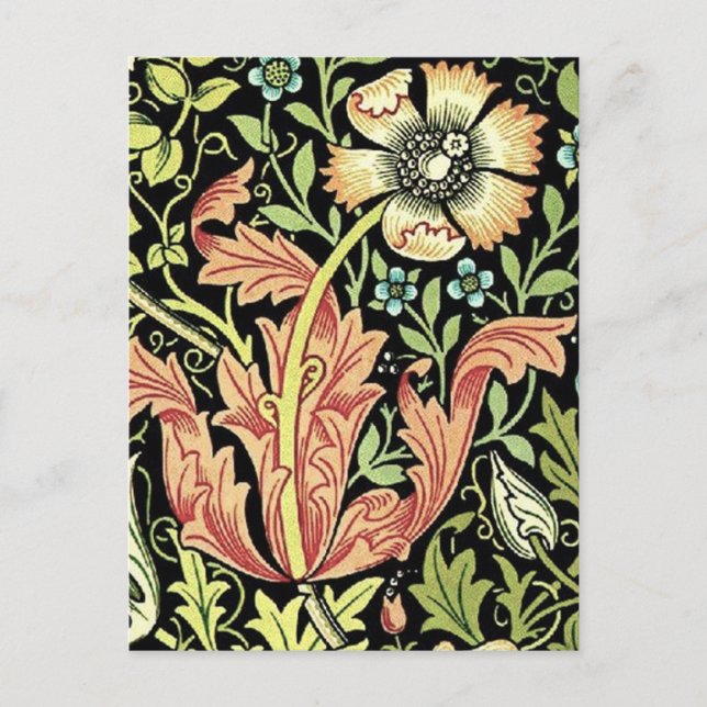 Cartão Postal William Morris Compton Wallpaper Classic (Frente)