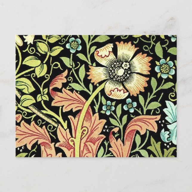 Cartão Postal William Morris Compton Wallpaper Classic (Frente)