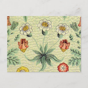 Cartão Postal William Morris Daisy Floral Wallpaper Padrão
