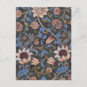 Cartão Postal William Morris Evenlode Textile Floral Art