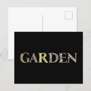 Cartão Postal William Morris Floral Garden Motto e Quadro