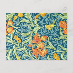 Cartão Postal William Morris floral, Iris