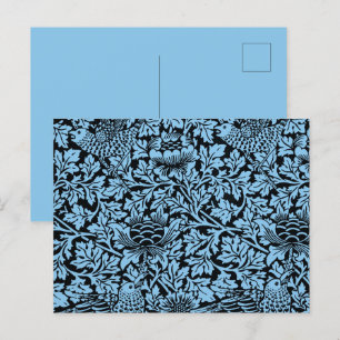 Cartão Postal William Morris Floral Pattern Bird Anenome