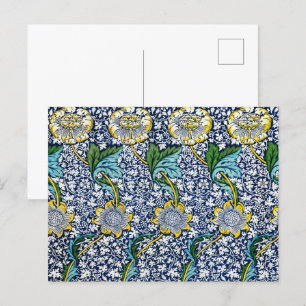 Cartão Postal William Morris - Flores e Folhas Vintage Padrão