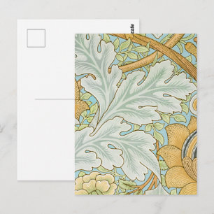 Cartão Postal William Morris - Folhagem de Vintage e Padrão Flor