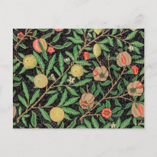 Cartão Postal William Morris Fruta Pomegranate Padrão Floral