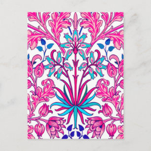 Cartão Postal William Morris Hyacinth Impressão, Fuchsia Rosa