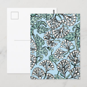 Cartão Postal William Morris Jasmine e deixa o padrão