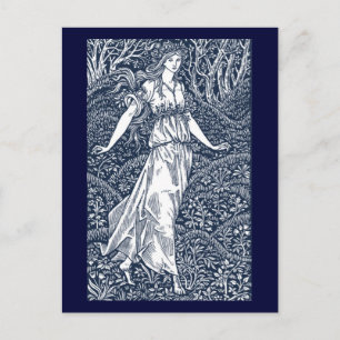 Cartão Postal William Morris Lady